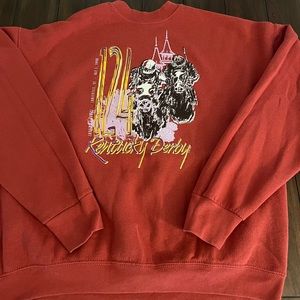 Original Vintage 1998 Kentucky Derby 124 sweater on Adult Hanes XL 90’s